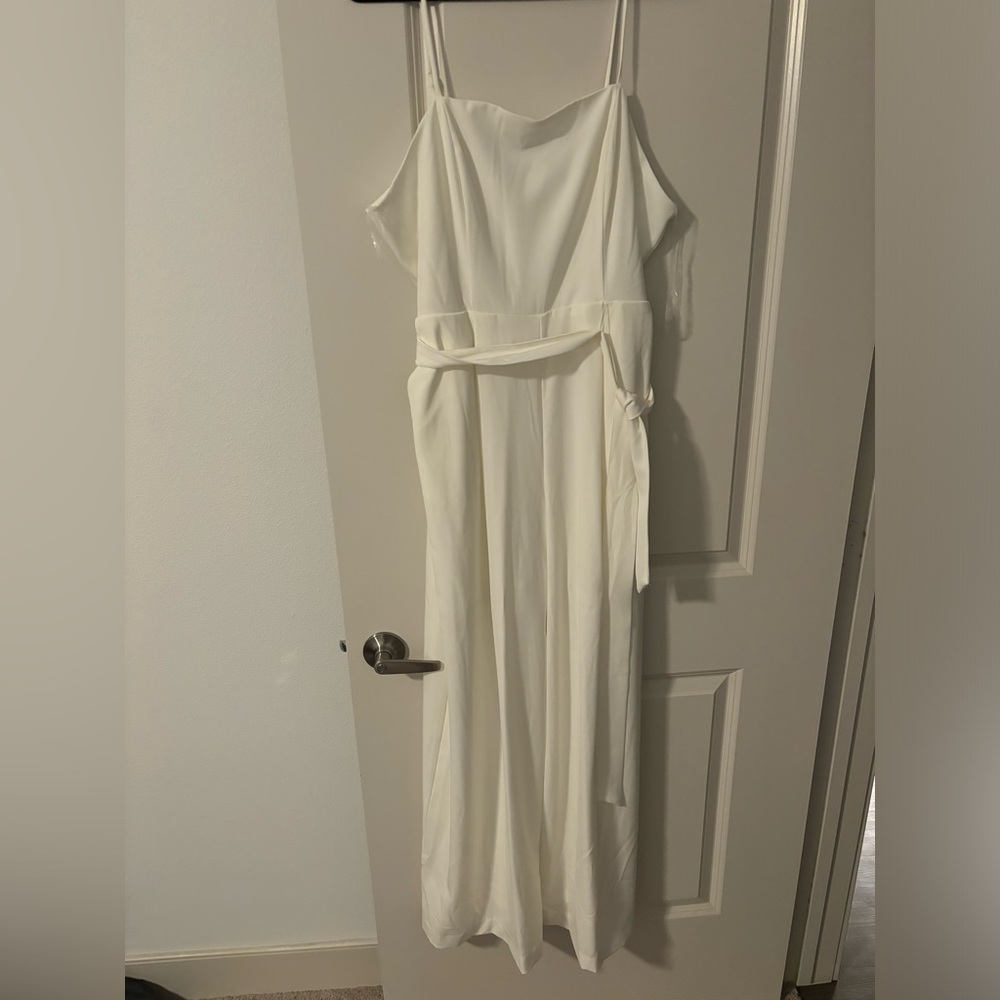 Nine west white formal jumpsuit